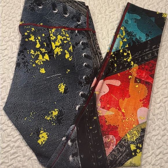 Colorful abstract leggings. One size fits most. - Picture 2 of 12